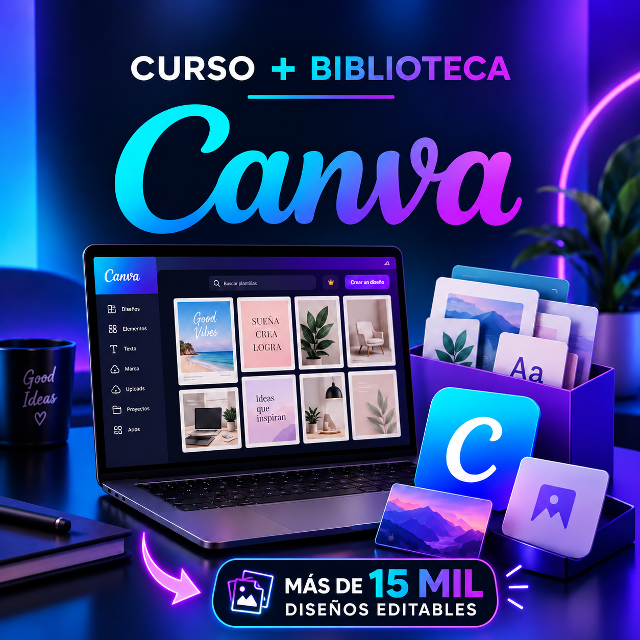 Curso y biblioteca de Canva de Emprende Digital